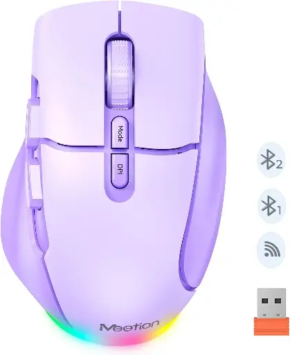 Meetion BTM001 Rechargeable Multi-color Ergonomic