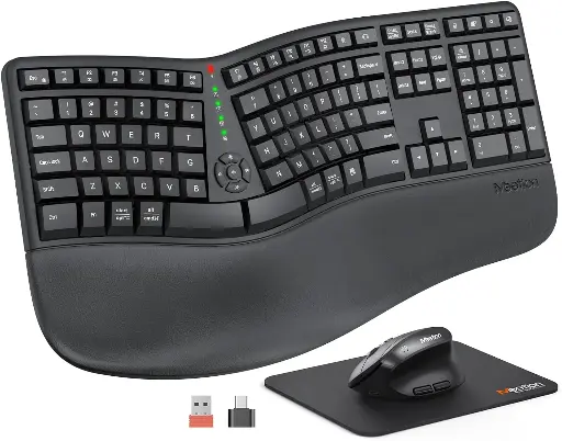 [NQ1528] MEETION Director A Ergonomic Wireless Keyboard With Vertical Mouse