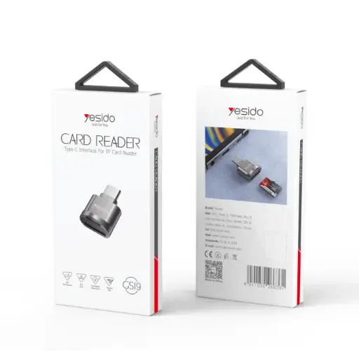 [NQ20]  Yesido GS19 Type-C Plug TF Memory Card Reader
