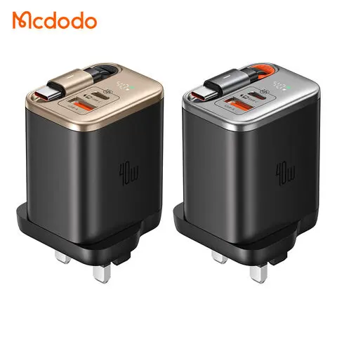 [NQ1675] Mcdodo GAN CHARGER  40W  Triple Ports (Type-C & USB)ِ