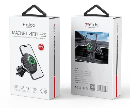 [NQ2615] YESIDO C190 15W Fast Charging Wireless Charger  Magnetic Phone Holder 